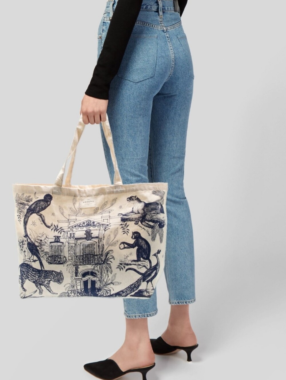 Sezane × Maia Bunge Paradiso Jungle Canvas Tote - Picture 3 of 15